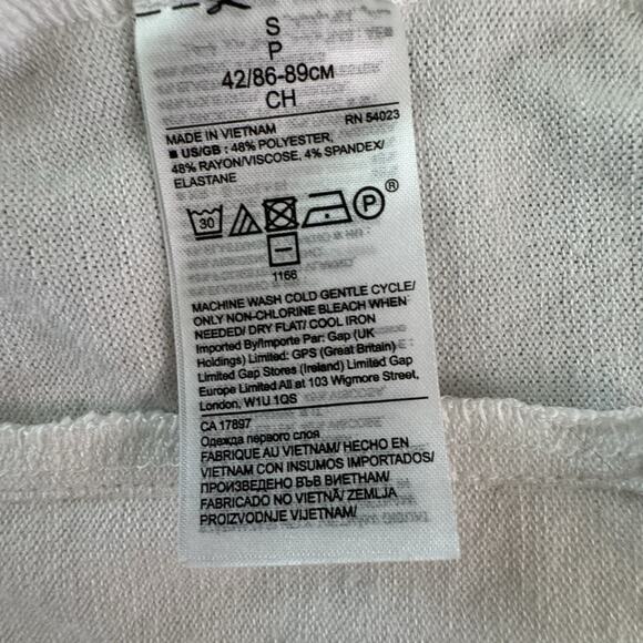 Banana Republic NWT Women's Open Full Length Cardigan Cream Colored Size Small - Picture 8 of 12